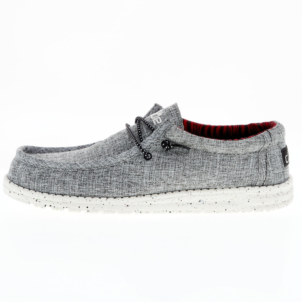 Hey Dude Men's Wally Eco Linen Black Casual Shoe