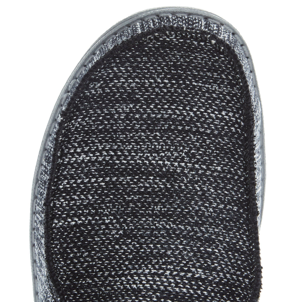 Hey Dude Men's Wally Stitch Flecked Woven Black Casual Shoe