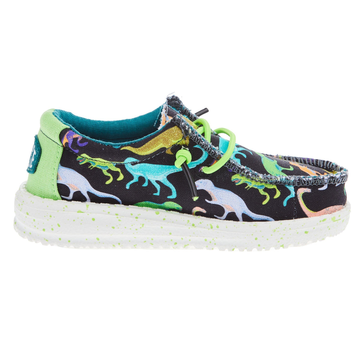 Hey Dude Toddler Wally Dino Lime and Black Casual Shoe
