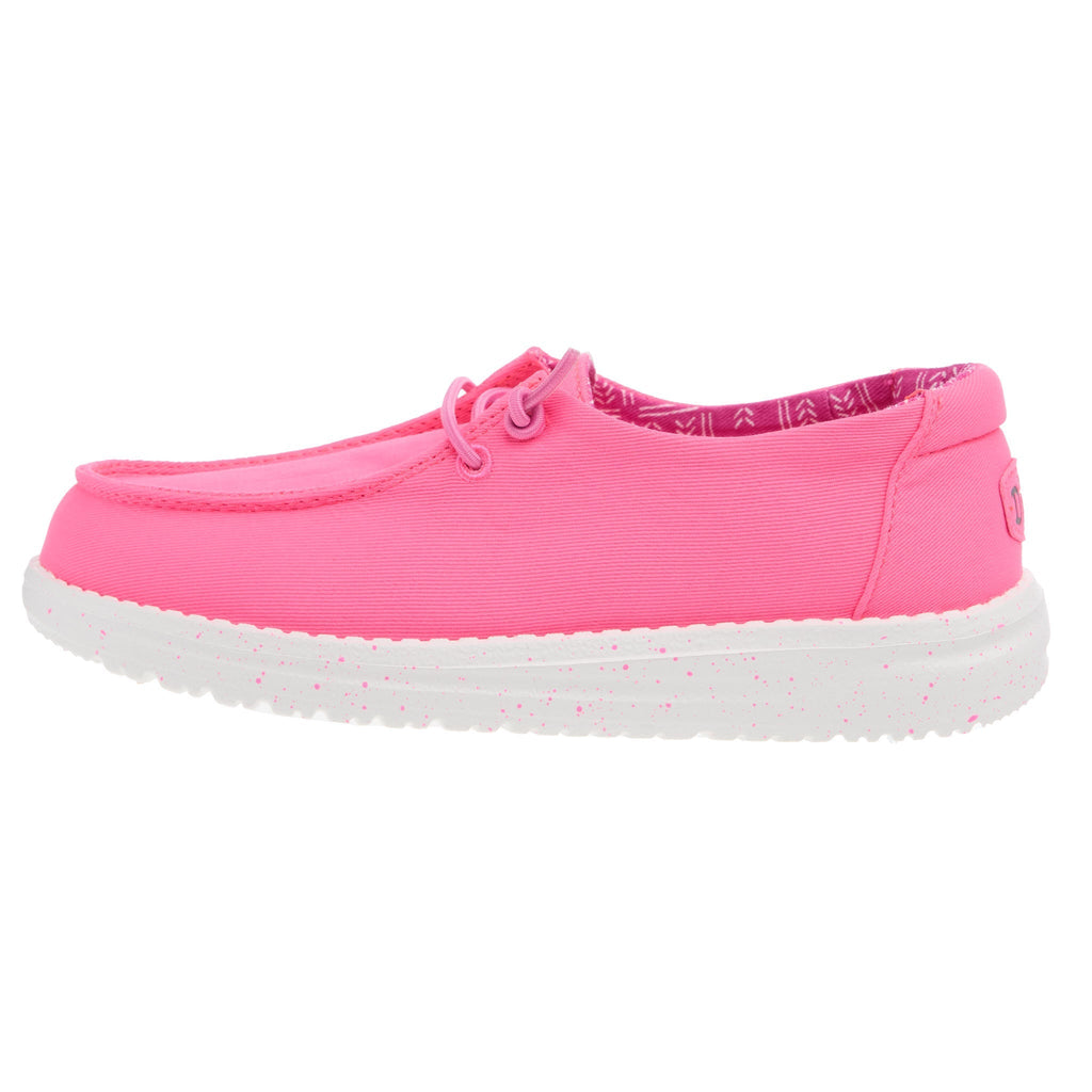 Hey Dude Youth Wendy Pink Canvas