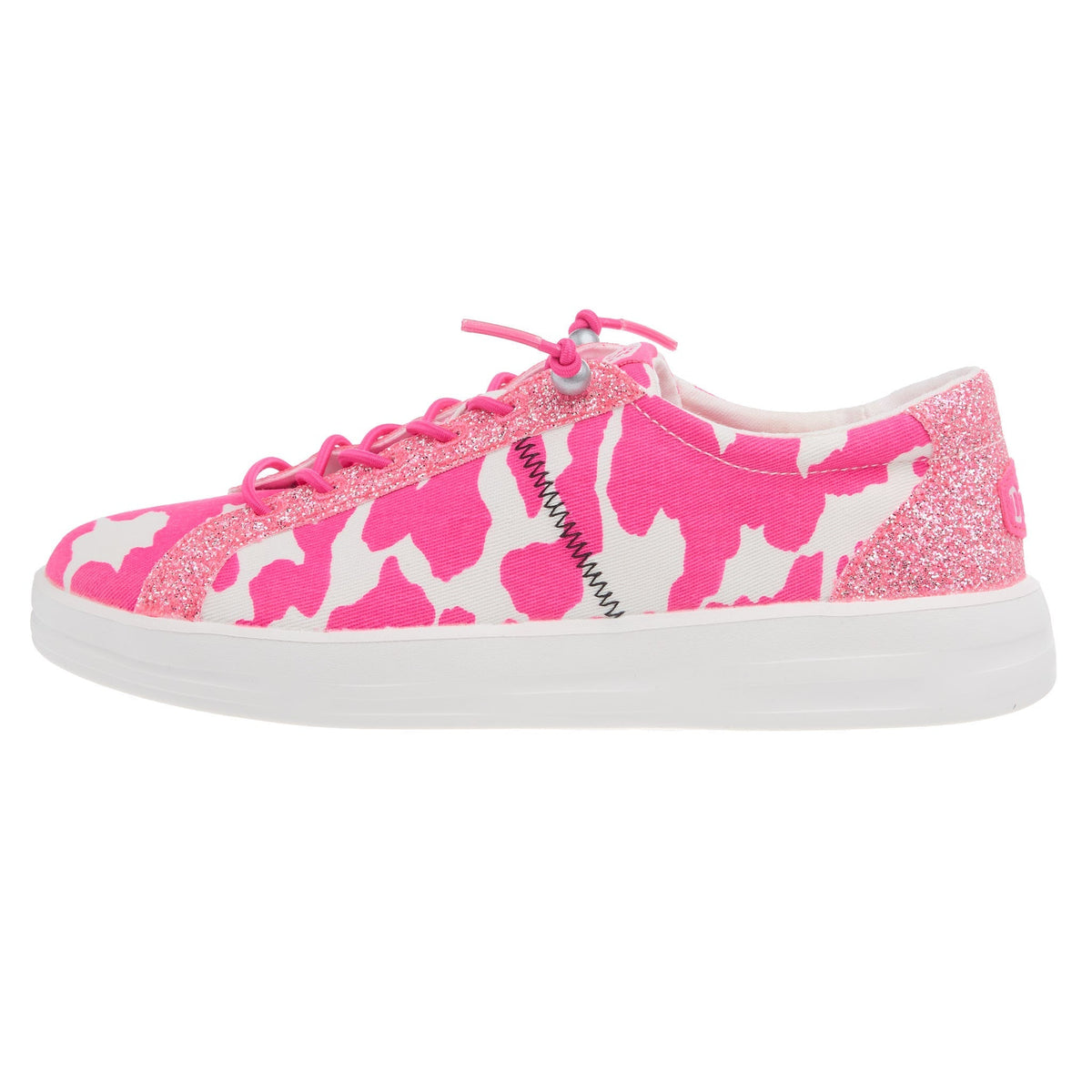 Hey Dude Women`s Karina Cow Electric Pink Casual